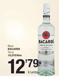 Oferta de Bacardi - Rom por 12,79€ en SPAR Fragadis