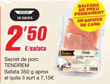 Oferta de Secret De Porc por 2,5€ en SPAR Fragadis