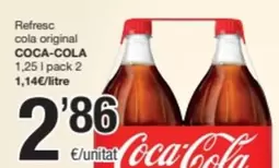 Oferta de Coca-Cola - Refresc Cola Original por 2,86€ en SPAR Fragadis