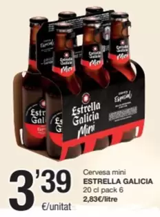 Oferta de Estrella Galicia - Cervesa Mini por 3,39€ en SPAR Fragadis