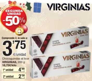 Oferta de Virginias - Chocoguadas Al Licor por 4,99€ en SPAR Fragadis