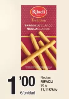 Oferta de Rifacli - Neulas por 1€ en SPAR Fragadis