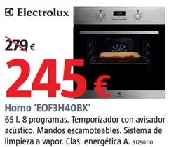 Oferta de Electrolux - Horno 'EOF3H40BX'  por 245€ en BAUHAUS