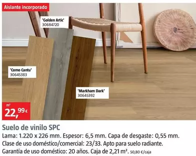 Oferta de Suelo De Vinilo Spc por 22,99€ en BAUHAUS