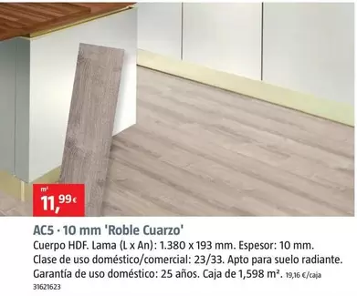 Oferta de AC5-10 Mm 'Roble Cuarzo'  por 11,99€ en BAUHAUS