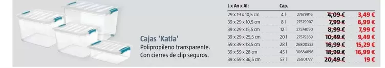 Oferta de Cajas 'Katla'  por 3,49€ en BAUHAUS