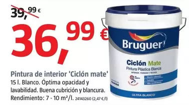 Oferta de Bruguer - Pintura De Interior 'Ciclón Mate' por 36,99€ en BAUHAUS