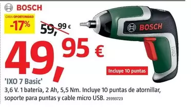 Oferta de Bosch - IXO 7 Basic por 49,95€ en BAUHAUS