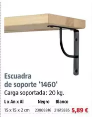 Oferta de Escuadra De Soporte '1460'  por 5,89€ en BAUHAUS