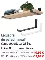 Oferta de Escuadra De Pared 'Lineal' por 10,99€ en BAUHAUS