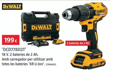 Oferta de Dewalt - DCD778D2T por 199€ en BAUHAUS