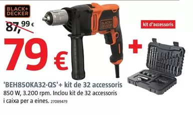 Oferta de Black & Decker - BEH850KA32-QS + Kit De 32 Accesorios por 79€ en BAUHAUS