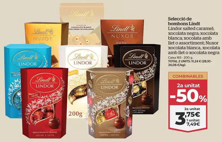 Oferta de Lindt - Selección De Bombones por 7,49€ en La Sirena