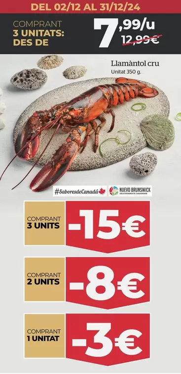 Oferta de Bogavante Crudo por 7,99€ en La Sirena