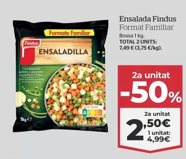 Oferta de Findus - Ensalada Formato Familiar por 4,99€ en La Sirena