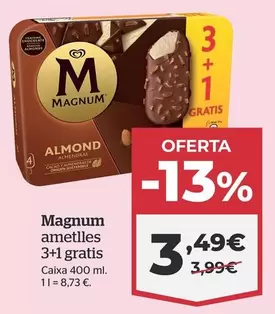 Oferta de Magnum - Almendras 3+1 Gratis por 3,49€ en La Sirena