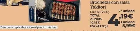 Oferta de Brochetas Con Salsa Yakitori por 5,99€ en La Sirena