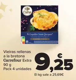 Oferta de Carrefour - Vieiras Rellenas A La Bretona Extra por 9,25€ en Carrefour