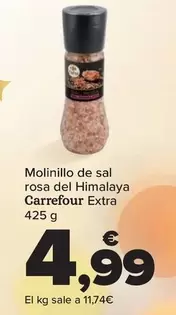 Oferta de Carrefour - Molinillo De Sal Rosa Del Himalaya por 4,99€ en Carrefour