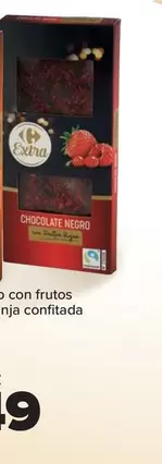 Oferta de Carrefour - Chocolate Negro Con Frutos Rojos O Con Naranja Confitada Extra por 2,49€ en Carrefour