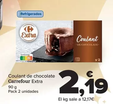 Oferta de Carrefour - Coulant De Chocolate Extra por 2,19€ en Carrefour