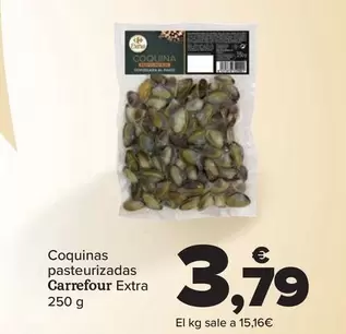 Oferta de Carrefour - Coquinas Pasteurizadas Extra por 3,79€ en Carrefour