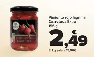 Oferta de Carrefour - Pimiento Rojo Lagrima Extra por 2,49€ en Carrefour