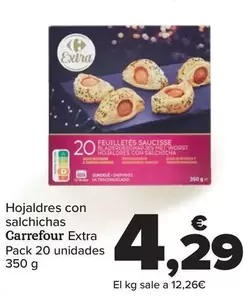 Oferta de Carrefour - Hojaldres Con Salchichas Extra por 4,29€ en Carrefour