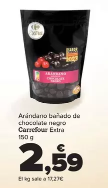 Oferta de Carrefour - Arándano Banado De Chocolate Negro Extra por 2,59€ en Carrefour