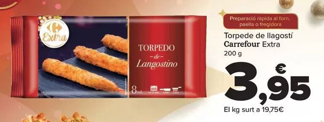 Oferta de Carrefour - Torpedo De Langostino Extra por 3,95€ en Carrefour