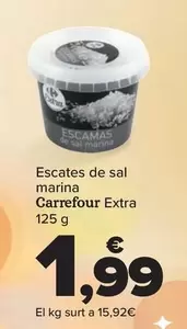 Oferta de Carrefour - Escamas De Sal Marina Extra por 1,99€ en Carrefour