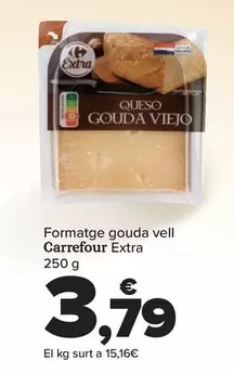 Oferta de Carrefour - Queso Gouda Viejo  Extra por 3,79€ en Carrefour