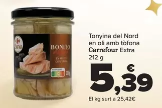 Oferta de Carrefour Extra - Bonito Del Norte  En Aceite Con Trufa  Carrefour Extra por 5,39€ en Carrefour