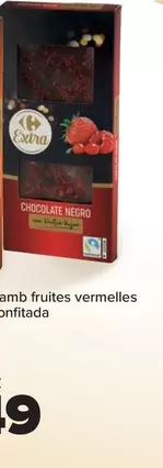 Oferta de Carrefour - Chocolate Negro Con Frutos Rojos O Con Naranja Confitada Extra por 2,49€ en Carrefour