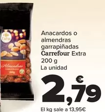 Oferta de Carrefour - Anacardos O Almendras Garrapinadas Extra por 2,79€ en Carrefour