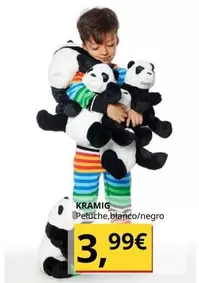 Oferta de Kramig - Peluche, Blanco/Negro por 3,99€ en IKEA