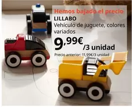 Oferta de Lillabo - Vehiculo De Juguete, Colores Variados por 9,99€ en IKEA