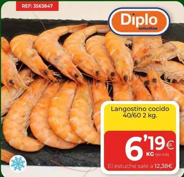 Oferta de Diplo - Langostino Cocido por 6,19€ en CashDiplo