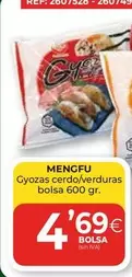 Oferta de Mengfu - Gyozas Cerdo/Verduras por 4,69€ en CashDiplo