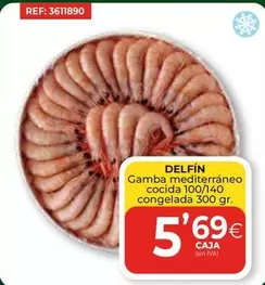 Oferta de Delfín - Gamba Mediterraneo Cocida Congelada por 5,69€ en CashDiplo