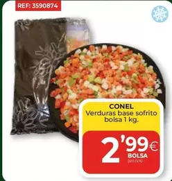 Oferta de Conel - Verduras Base Sofrito Bolsa por 2,99€ en CashDiplo