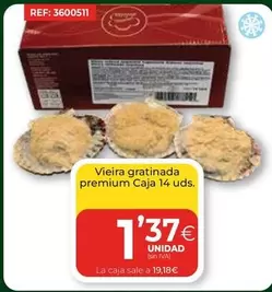 Oferta de Premium - Vieira Gratinada  Caja por 1,37€ en CashDiplo