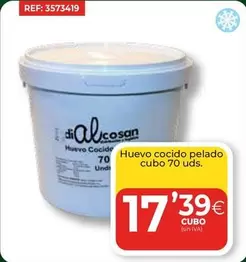 Oferta de Huevo Cocido Pelado Cubo por 17,39€ en CashDiplo