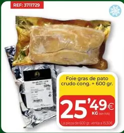 Oferta de Foie Gras De Pato Crudo Cong por 25,49€ en CashDiplo