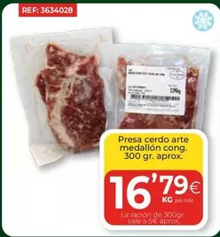 Oferta de Presa Cerdo Arte Medallón Cong por 16,79€ en CashDiplo