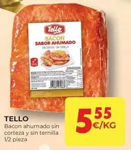 Oferta de Tello - Bacon Ahumado Sin Corteza Y Sin Ternilla por 5,55€ en CashDiplo