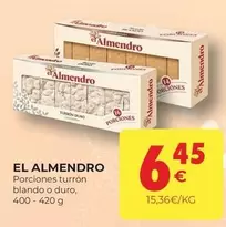 Oferta de El Almendro - Porciones Turron Blando O Duro por 6,45€ en CashDiplo