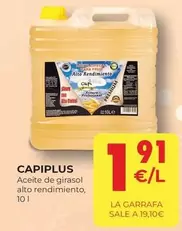 Oferta de Capiplus - Aceite De Girasol Alto Rendimiento por 1,91€ en CashDiplo