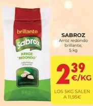 Oferta de Sabroz - Arroz Redondo Brillante por 2,39€ en CashDiplo