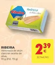 Oferta de Ribeira - Ventresca De Atun Claro En Aceite De Oliva por 2,39€ en CashDiplo